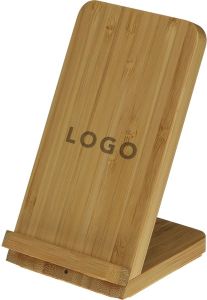 Kabellose Ladestation EasyCharge Bamboo Desk als Werbeartikel