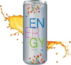 Energy Drink in der Dose, Fullbody als Werbeartikel