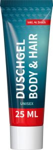 Duschgel Body & Hair, 25 ml Tube als Werbeartikel