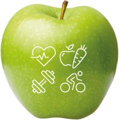 LogoFrucht Apfel "Gesundheit" als Werbeartikel