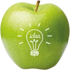 LogoFrucht Motiv-Äpfel "Brainstorming" als Werbeartikel