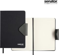 Senator Notizbuch Struktur mit Magnet als Werbeartikel