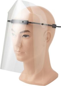 Gesichtschutz Visier mit antimikrobiellem Rahmen - groß als Werbeartikel