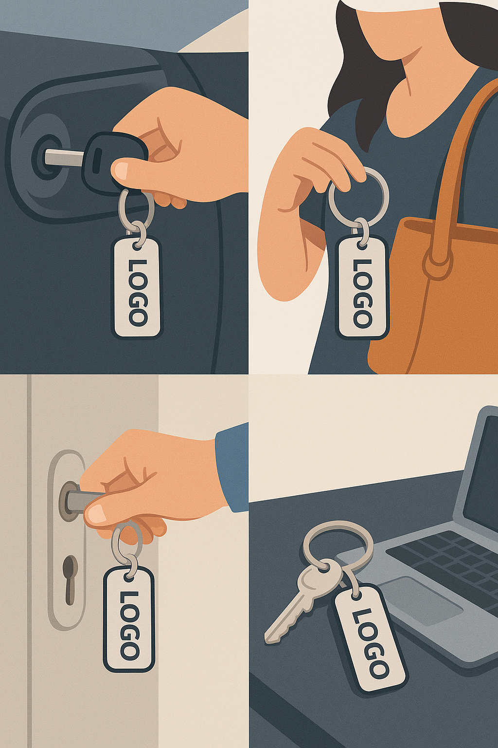 Beispielnutzung von Schluesselanhaengern