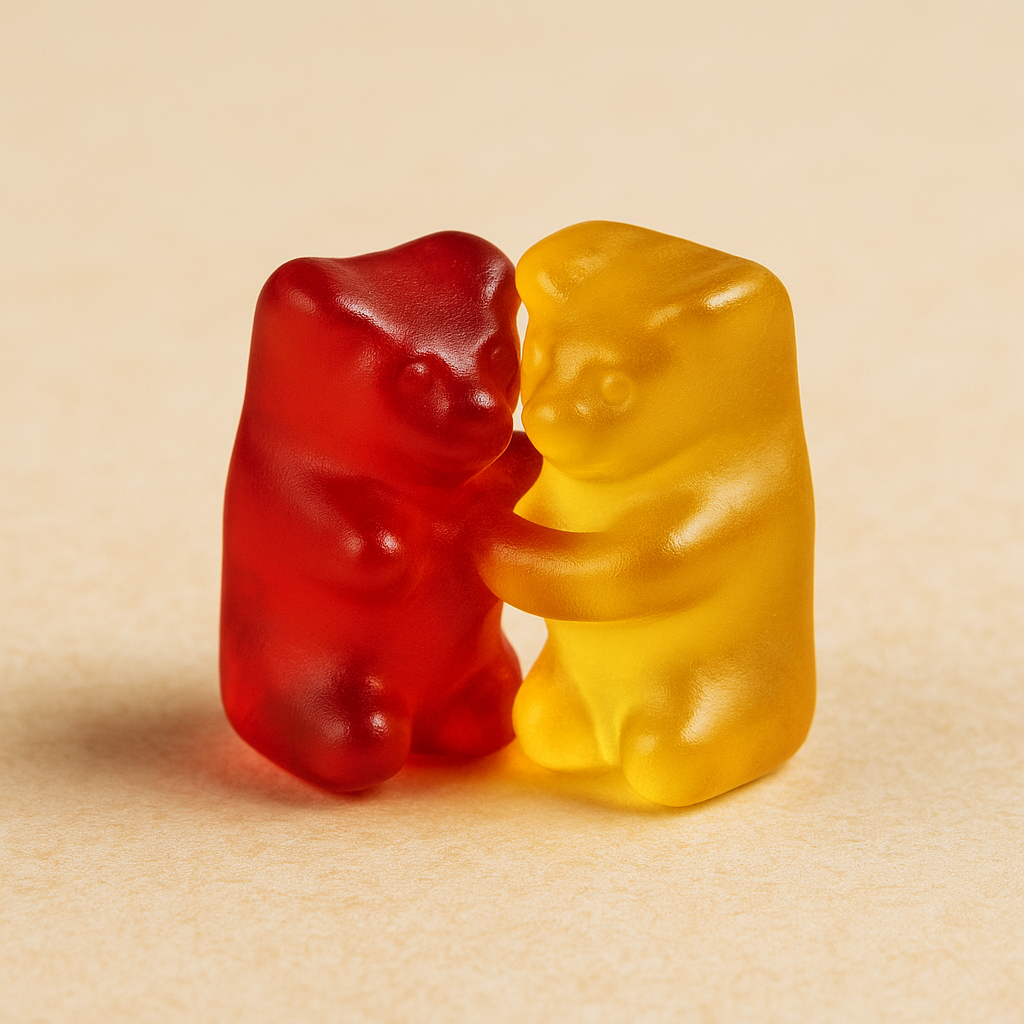 Umarmende Gummibärchen 