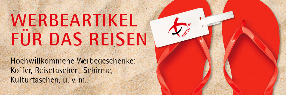 Werbeartikel für das Reisen - Hochwillkommene Werbegeschenke: Koffer, Reisetaschen, Schirme, Kulturtaschen, u.v.m.