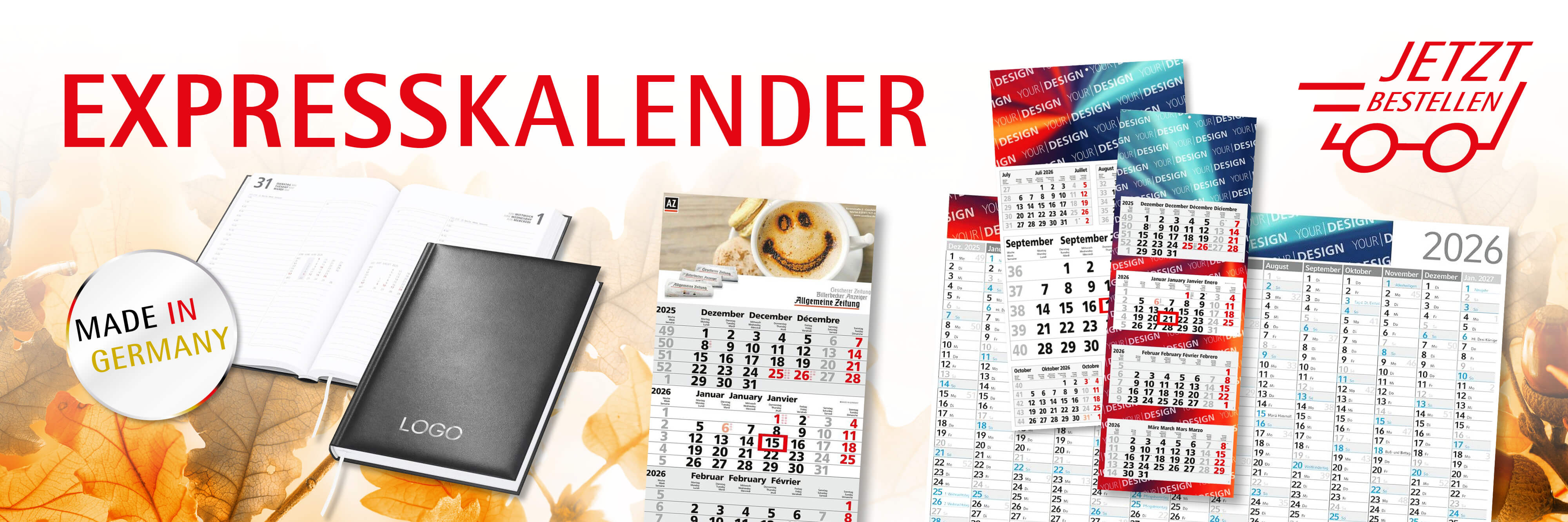 Express-Kalender: Extra schnelle Lieferung